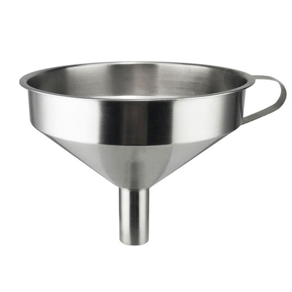 Stainless Steel Kitchen Funnel With Removable Strainer Filter Food Cooking Oil
