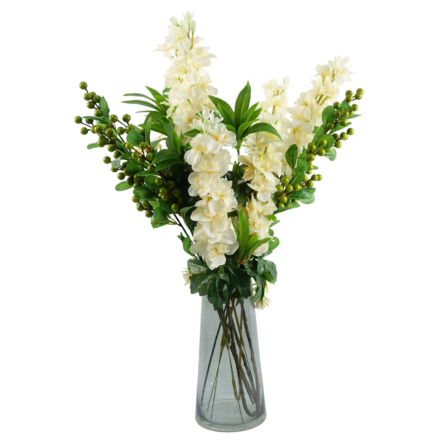 Pack of 6 x 75cm Delphinium Cream Artificial Stem-2