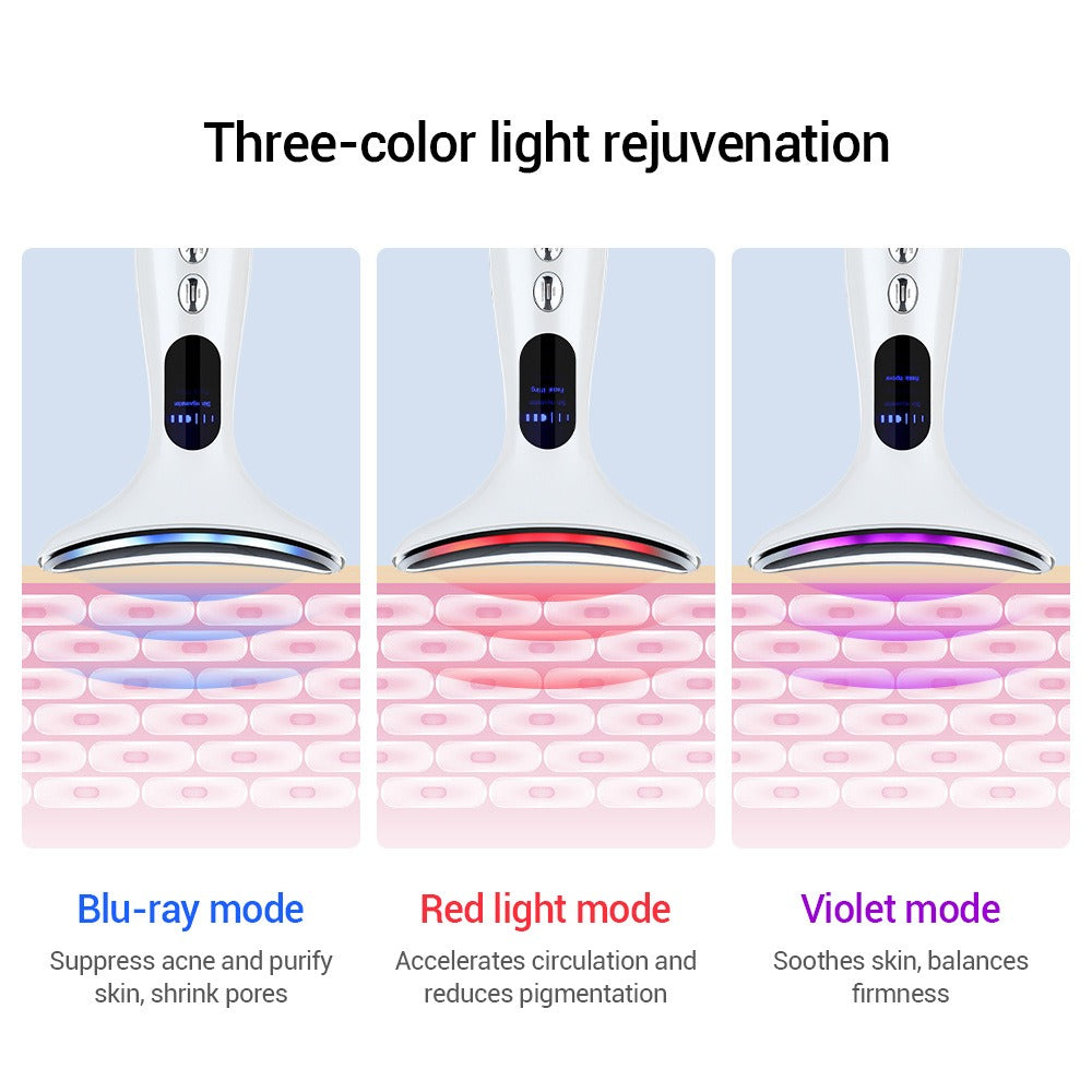Color light microcurrent constant temperature neck beauty instrument neck and facial beauty instrument