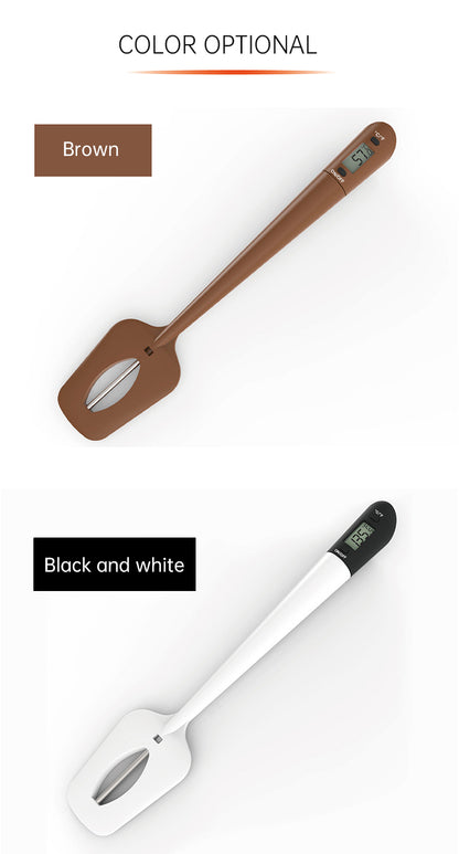 Digital Cooking Thermometer Double Use Silicone Scraper Spatula Safety Cooking Food BBQ Meat Thermometer Baking Tool