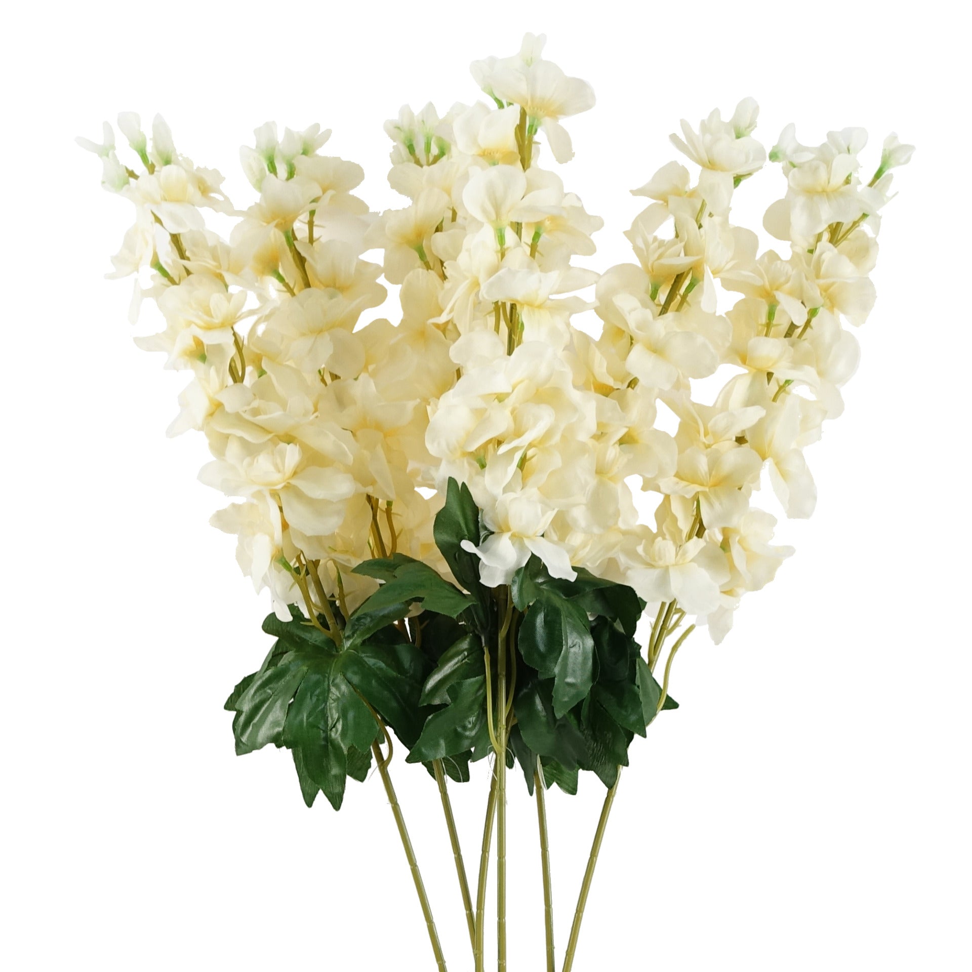 Pack of 6 x 75cm Delphinium Cream Artificial Stem-0