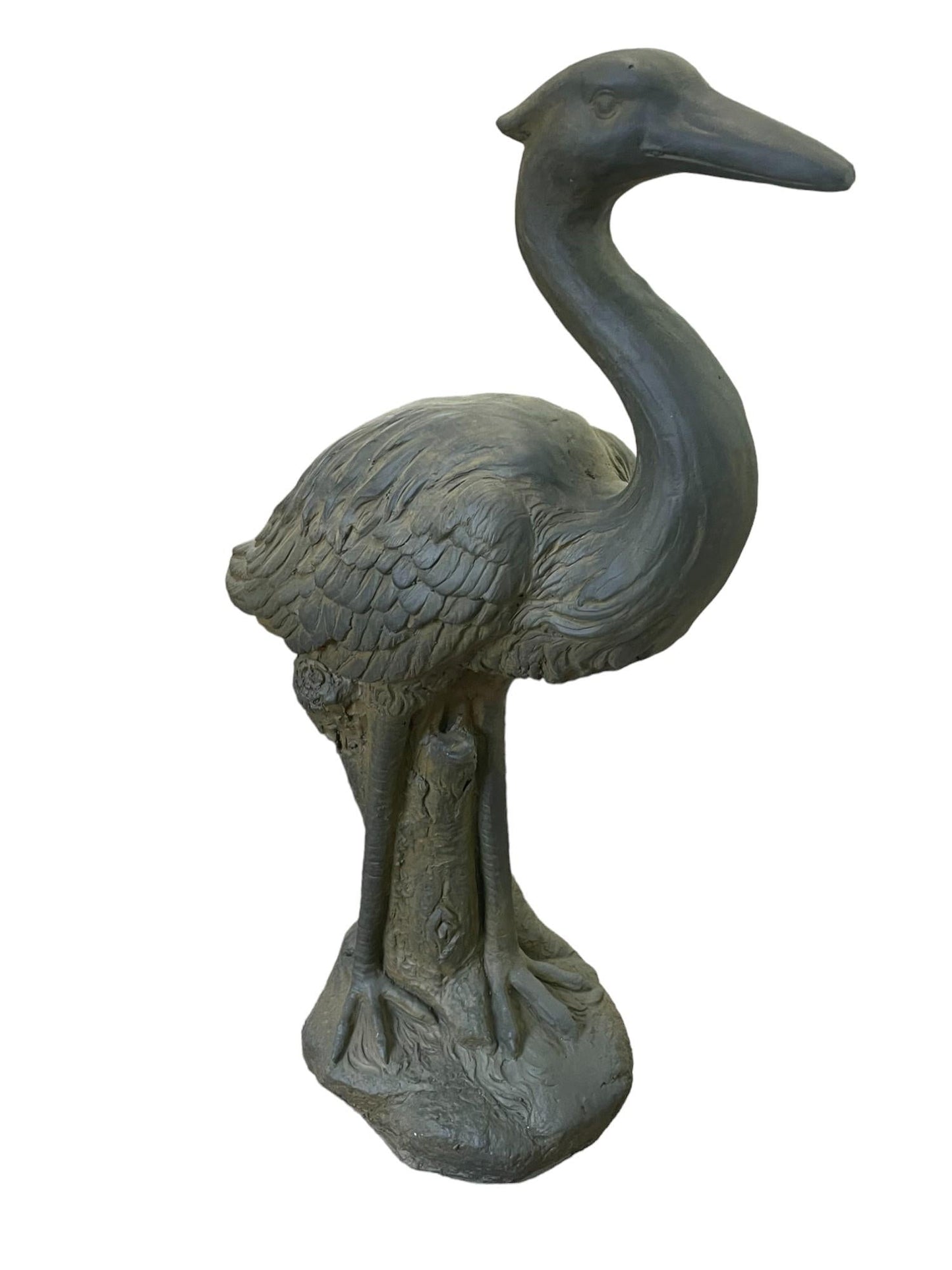 Stone Effect Grey Heron Statue-1